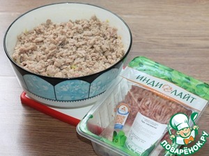 Кабачки, запечённые с фаршем индейки