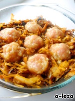 Капуста с тефтелями Капуста с тефтелями