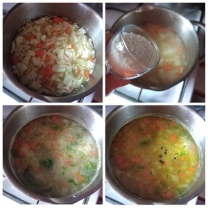 Капустный суп с рисовой полентой Капустный суп с рисовой полентой