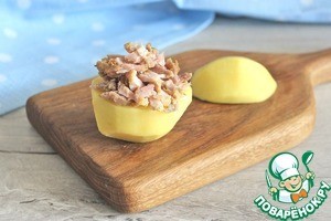 Картофель, фаршированный мясом и сыром Картофель, фаршированный мясом и сыром