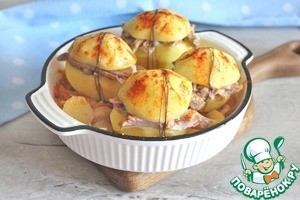 Картофель, фаршированный мясом и сыром Картофель, фаршированный мясом и сыром