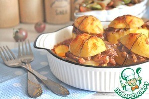 Картофель, фаршированный мясом и сыром Картофель, фаршированный мясом и сыром