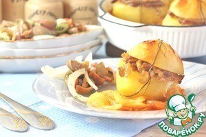 Картофель, фаршированный мясом и сыром Картофель, фаршированный мясом и сыром