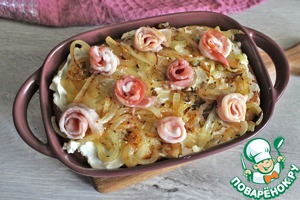 Картофельная запеканка в яично-сырной заливке