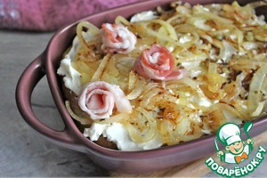 Картофельная запеканка в яично-сырной заливке