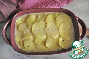 Картофельная запеканка в яично-сырной заливке