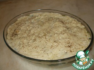 Картофельно-шпинатный гратен под соусом бешамель