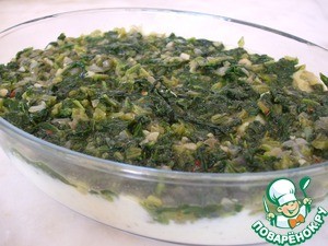 Картофельно-шпинатный гратен под соусом бешамель