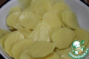 Картофельный гратен с сыром и беконом