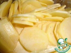 Картофельный гратен с вялеными томатами