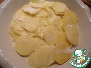 Картофельный гратен в сливочно–горчичном соусе