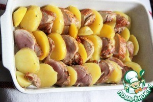 Картофельный гратин со свиной вырезкой