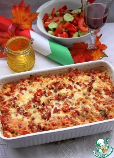 Картофельный гратин со свиной вырезкой