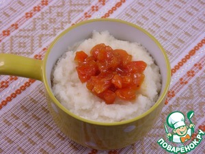 Каша из рисовой поленты с курагой Каша из рисовой поленты с курагой