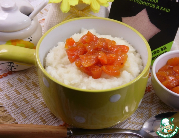 Каша из рисовой поленты с курагой Каша из рисовой поленты с курагой