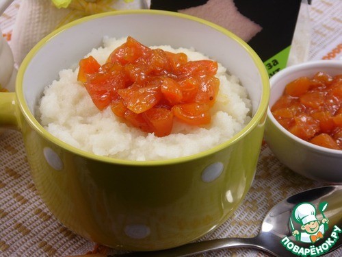 Каша из рисовой поленты с курагой Каша из рисовой поленты с курагой