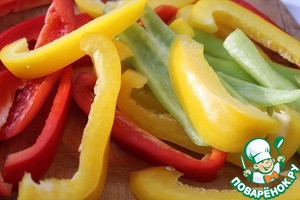 Кисло-сладкие перцы с сосисками Кисло-сладкие перцы с сосисками