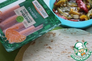 Кисло-сладкие перцы с сосисками Кисло-сладкие перцы с сосисками