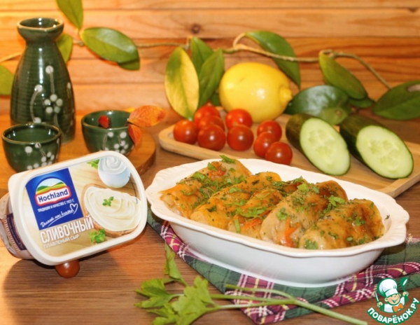 Классические голубцы с сырным соусом