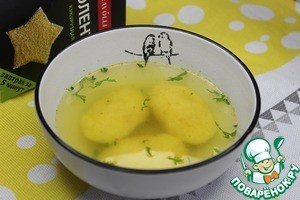 Кнедлики из поленты с бульоном