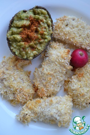 Кокосовая индейка с соусом из авокадо