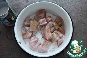 Кокосовые шашлычки из индейки Кокосовые шашлычки из индейки