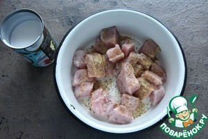 Кокосовые шашлычки из индейки Кокосовые шашлычки из индейки