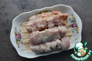 Кокосовые шашлычки из индейки Кокосовые шашлычки из индейки