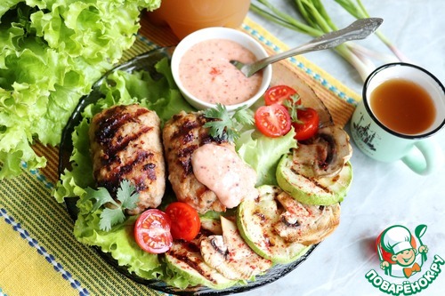 Котлеты-гриль с пикантным медовым соусом Котлеты-гриль с пикантным медовым соусом