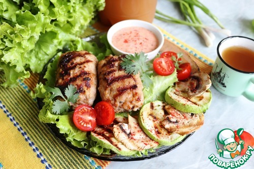 Котлеты-гриль с пикантным медовым соусом Котлеты-гриль с пикантным медовым соусом