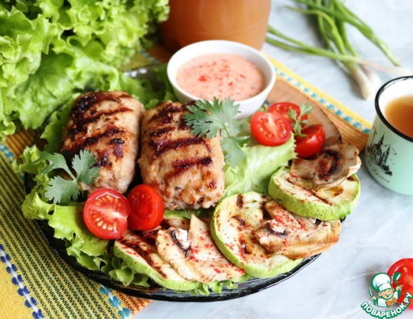 Котлеты-гриль с пикантным медовым соусом Котлеты-гриль с пикантным медовым соусом