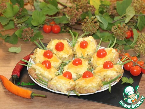 Котлеты из фарша индейки под шубкой Котлеты из фарша индейки под шубкой