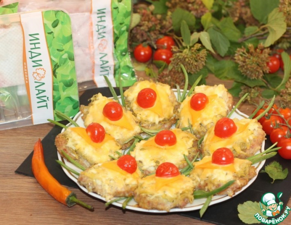 Котлеты из фарша индейки под шубкой Котлеты из фарша индейки под шубкой