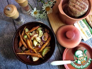 Котлеты из индейки к запечённым овощам Котлеты из индейки к запечённым овощам