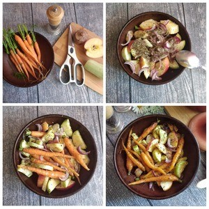 Котлеты из индейки к запечённым овощам Котлеты из индейки к запечённым овощам