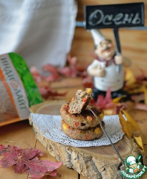 Котлеты из индейки по-гавайски