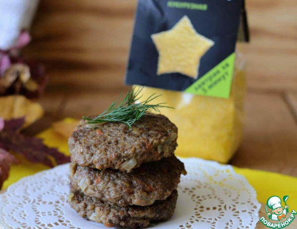 Котлеты из индейки с кукурузной полентой Котлеты из индейки с кукурузной полентой