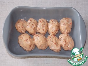 Котлеты с творожным сыром в духовке