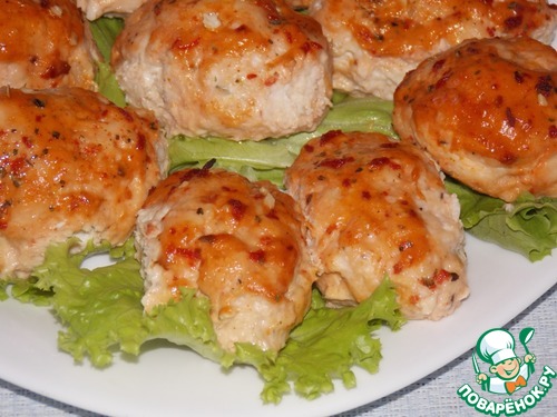 Котлеты с творожным сыром в духовке