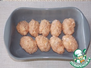 Котлеты с творожным сыром в духовке