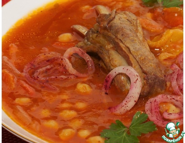 Коурма шурпа, жареная