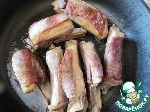 Коурма шурпа, жареная