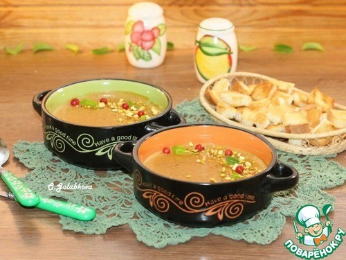 Крем-суп из поленты с сухариками