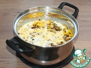 Крем-суп из поленты с сухариками