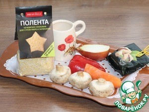 Крем-суп из поленты с сухариками