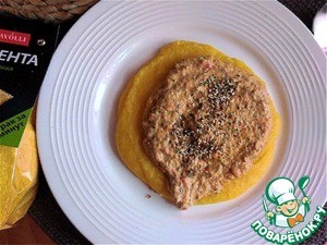 Кукурузная полента с рыбным рийетом Кукурузная полента с рыбным рийетом