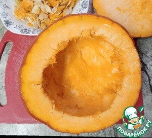 Кукурузно-фруктовая полента в тыквенном горшочке Кукурузно-фруктовая полента в тыквенном горшочке