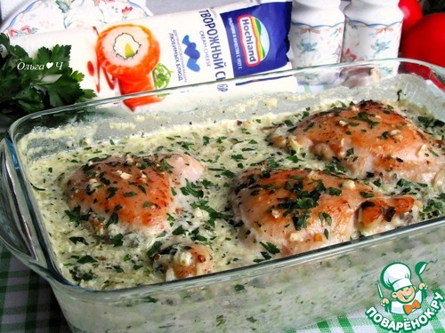 Курица в сливочном рисе со шпинатом