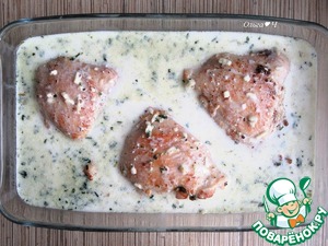 Курица в сливочном рисе со шпинатом