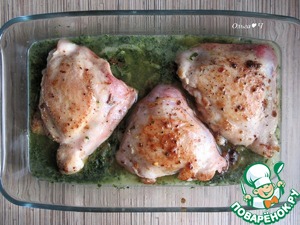 Курица в сливочном рисе со шпинатом